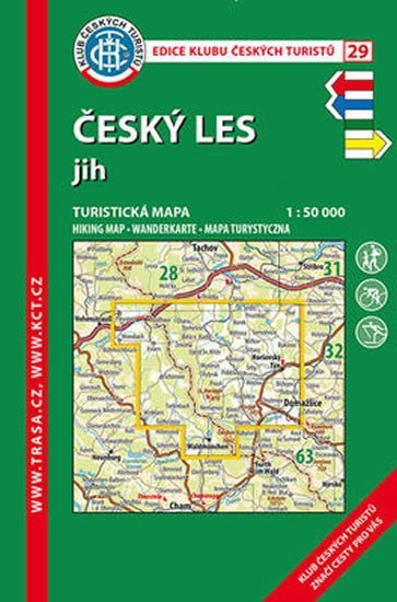 neuveden: Český les - jih /KČT 29 1:50T Turistická mapa