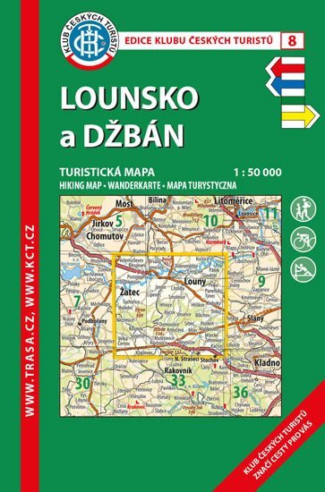 neuveden: KČT  8 Lounsko a Džbán 1:50 000/turistická mapa