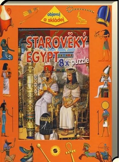 neuveden: Starověký Egypt - 8x puzzle, objevuj, skládej a obkresli