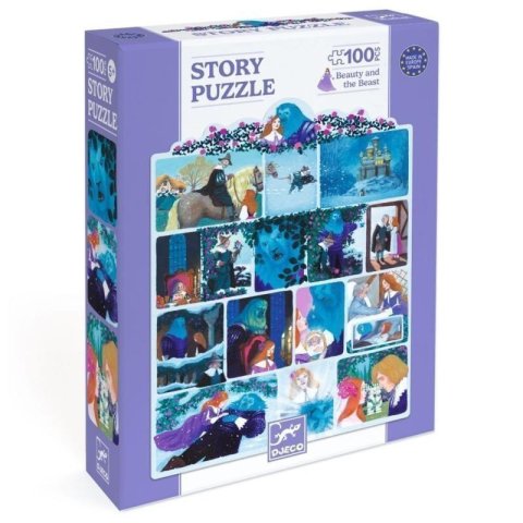 neuveden: DJECO Story puzzle - Kráska a zvíře - 100 pcs