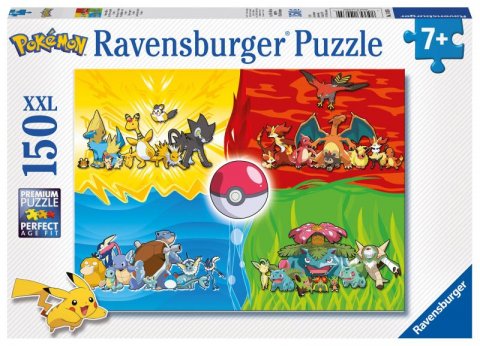 neuveden: Ravensburger Puzzle - Druhy Pokémonů 150 XXL dílků