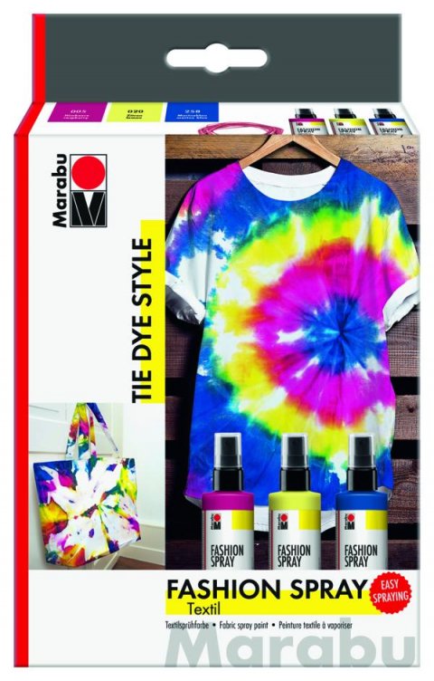 neuveden: Marabu Sada barev na textil ve spreji - Tie Dye Style