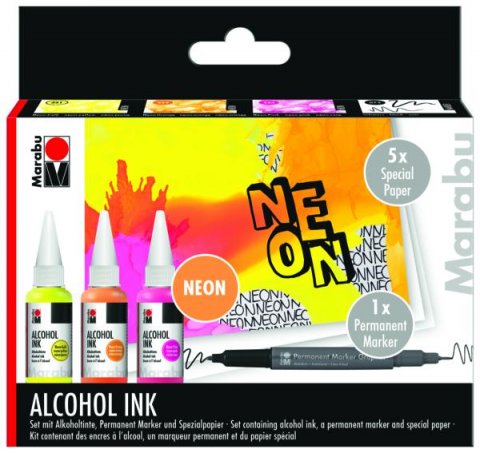 neuveden: Marabu Sada alkoholových inkoustů - Neon