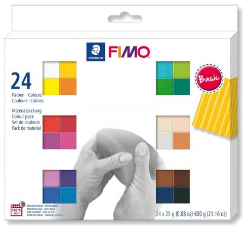 neuveden: FIMO Soft sada 24 barev x 25 g - basic