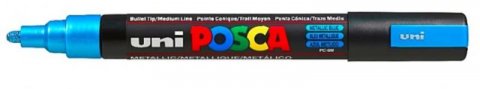 neuveden: POSCA akrylový popisovač - metalicky modrý 2,5 mm