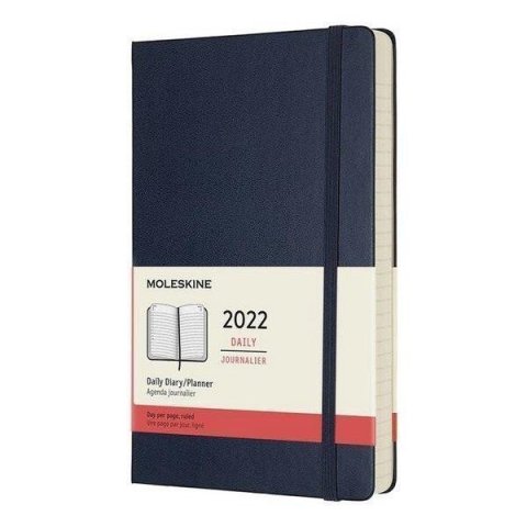 neuveden: Moleskine Diář 2022 modrý L, denní, tvrdý