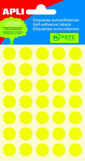 neuveden: Samolepicí etikety O 13 mm - žluté