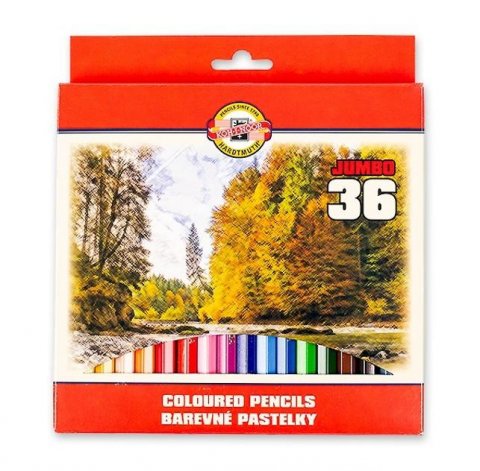 neuveden: Koh-i-noor souprava pastelek JUMBO/Krajina 36 ks