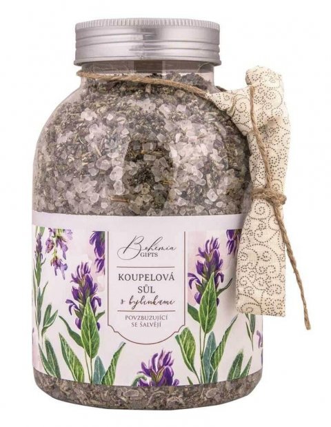 neuveden: Koupelová sůl s bylinkami 1200 g - Povzbuzující se šalvějí