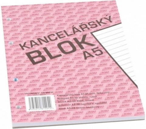 neuveden: Kancelářský blok A5, linka, 50 listů neuveden: Kancelářský blok A5, linka, 50 listů