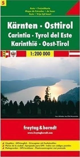 neuveden: OE 5 Korutany Jižní Tyrolsko 1:200 000 / automapa