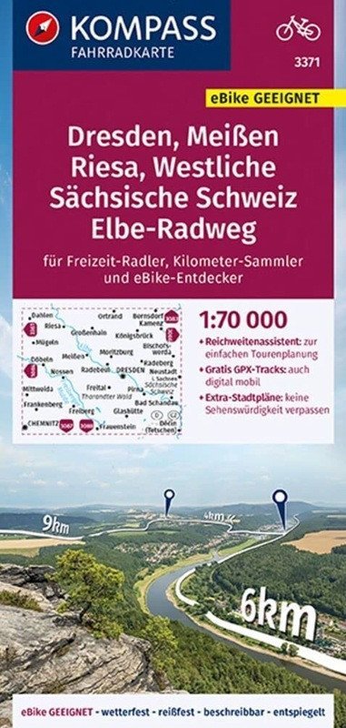 : Dresden, Meißen, Westliche Sächsische Schweiz 1:70 000 / cykloturistická ma