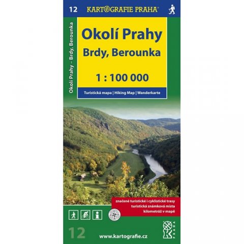 neuveden: 1:100T (12)-Okolí Prahy,Brdy,Berounka (turistická mapa)