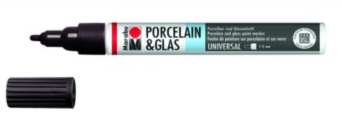 neuveden: Marabu Popisovač na sklo/porcelán 0,8 mm - černý