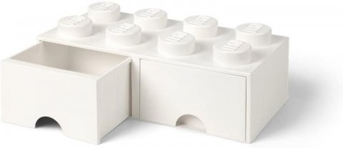 neuveden: Úložný box LEGO s šuplíky 8 - bílý