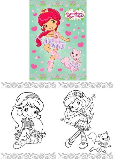 neuveden: Strawberry Shortcake - Omalovánky A4 neuveden: Strawberry Shortcake - Omalovánky A4