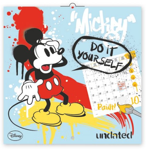 neuveden: Kalendář - W. Disney Mickey Mouse omalovánkový - nástěnný (CZ, SK, HU, GB)