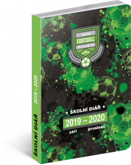 neuveden: Školní diář Fotbal - září 2019 – prosinec 2020, 9,8 x 14,5 cm