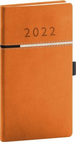 neuveden: Diář 2022: Tomy - oranžovočerný/kapesní, 9 x 15,5 cm