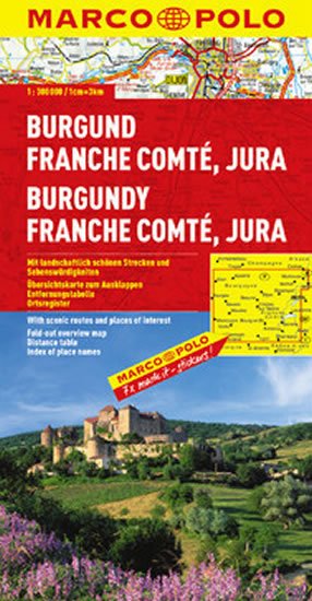 neuveden: Burgund, Franche Comté, Jura / mapa 1: 300 MD neuveden: Burgund, Franche Comté, Jura / mapa 1: 300 MD