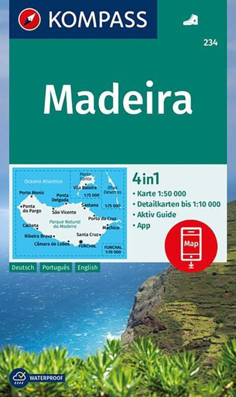 neuveden: Madeira 1:50 000 / turistická mapa KOMPASS 234