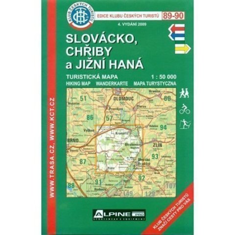 neuveden: KČT 89-90 - Slovácko-Chřiby a jížní Haná 1:50 000