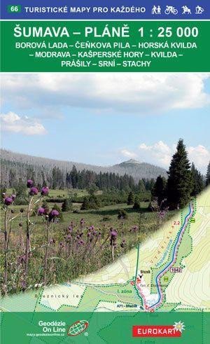 neuveden: Šumava Pláně 1:25 000 / 66 Turistické mapy pro každého