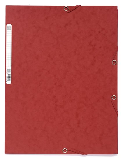 neuveden: Spisové desky s gumičkou A4 prešpán 400 g/m2 - červené