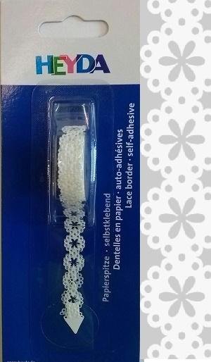neuveden: HEYDA Samolepicí papírová krajka - květiny 10 mm x 2 m neuveden: HEYDA Samolepicí papírová krajka - květiny 10 mm x 2 m