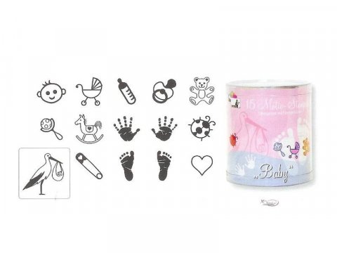 neuveden: HEYDA Set razítek baby 15 ks