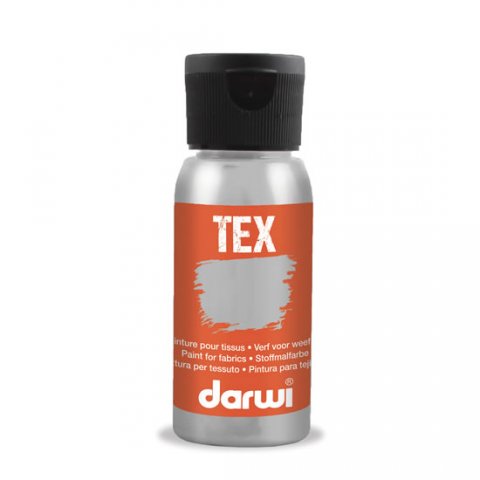 neuveden: DARWI TEX barva na textil - Metalická stříbrná 50 ml