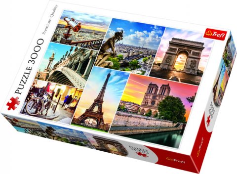 neuveden: Trefl Puzzle Kouzlo Paříže / 3000 dílků