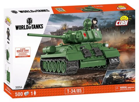 neuveden: Stavebnice COBI 3005A WORLD of TANKS Tank T34/85/ 500 kostek+1 figurka