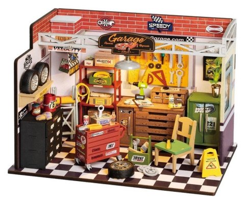 neuveden: 3D Dřevěná skládačka: Miniatura domečku - Garáž