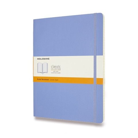 neuveden: Zápisník Moleskine - měkké desky, XL, linkovaný - nebesky modrý
