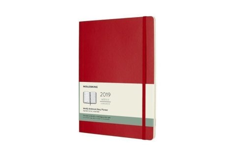 neuveden: Moleskine: Plánovací zápisník 2019 měkký červený XL
