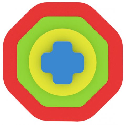 neuveden: Moje první puzzle - Tvary osmiúhelník/červená neuveden: Moje první puzzle - Tvary osmiúhelník/červená