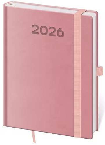 neuveden: Diář 2026 denní B6 Print Pop - růžová
