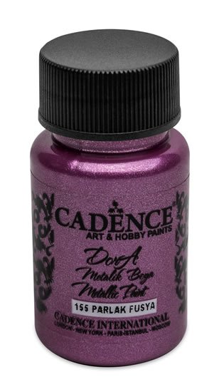 neuveden: Metalická akrylová barva Cadence Dora Metalic - fuchsiová / 50 ml