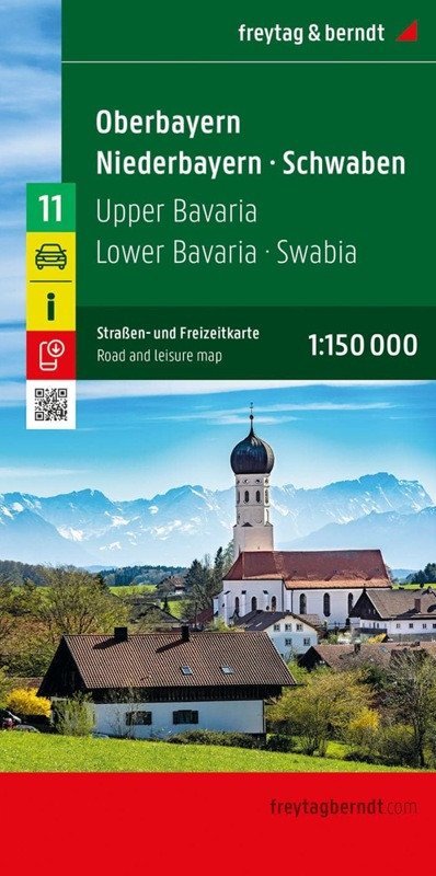 : Horní Bavorsko - Dolní Bavorsko - Švábsko 1:150 000 / automapa + volnočasov
