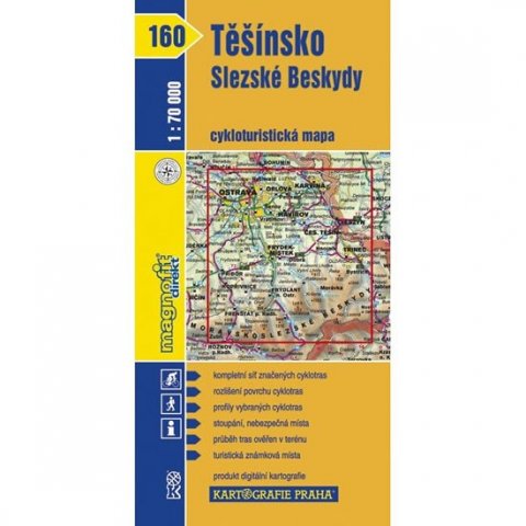 neuveden: 1: 70T(160)-Těšínsko, Slezské Beskydy (cyklomapa)