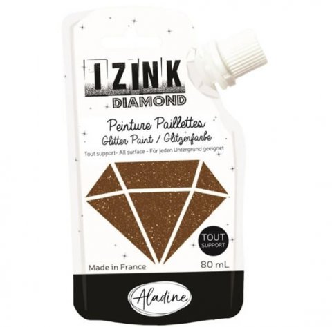 neuveden: Diamantová barva IZINK Diamond - hnědá, 80 ml