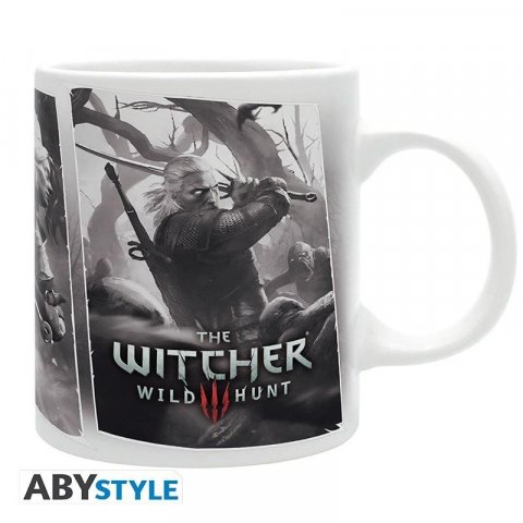 neuveden: Zaklínač Keramický hrnek 320 ml - Geralt, Ciri a Yennefer