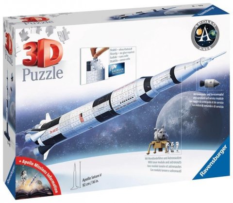 neuveden: Ravensburger Puzzle - Vesmírná raketa Saturn V 432 dílků