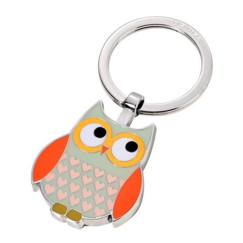 neuveden: Troika klíčenka - sova (kovová, mix barev)