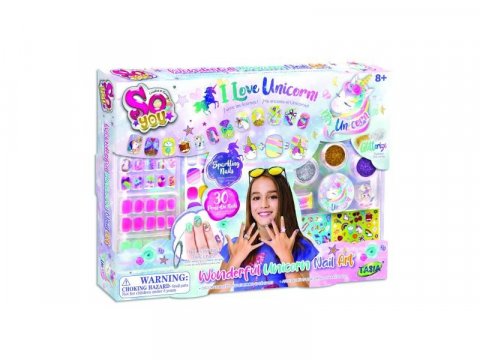 neuveden: Nalepovací nehty - Jednorožec