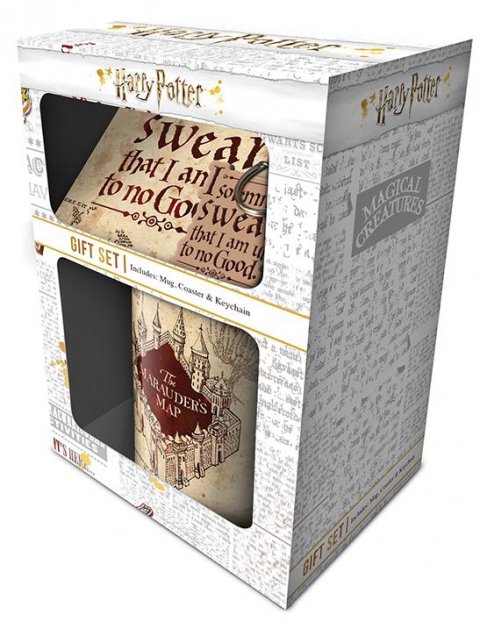 neuveden: Dárkový set Harry Potter - Pobertův plánek (hrnek, klíčenka, tácek)