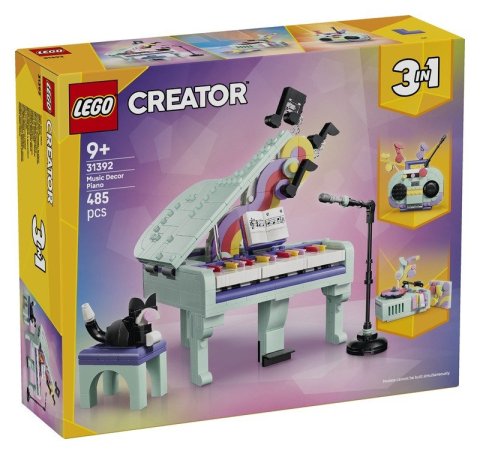 : LEGO® Creator 3 v 1 31392 Hudební dekorace: Klavír s kočkou