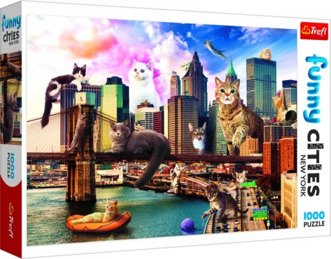 neuveden: Trefl Puzzle Legrační města - Kočky v New Yorku / 1000 dílků neuveden: Trefl Puzzle Legrační města - Kočky v New Yorku / 1000 dílků