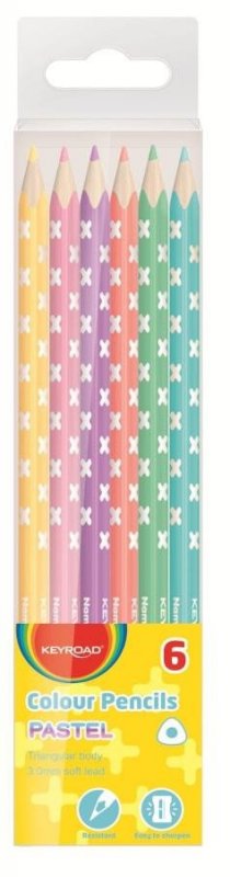 neuveden: Keyroad Pastelky Pastel trojhranné 6 ks